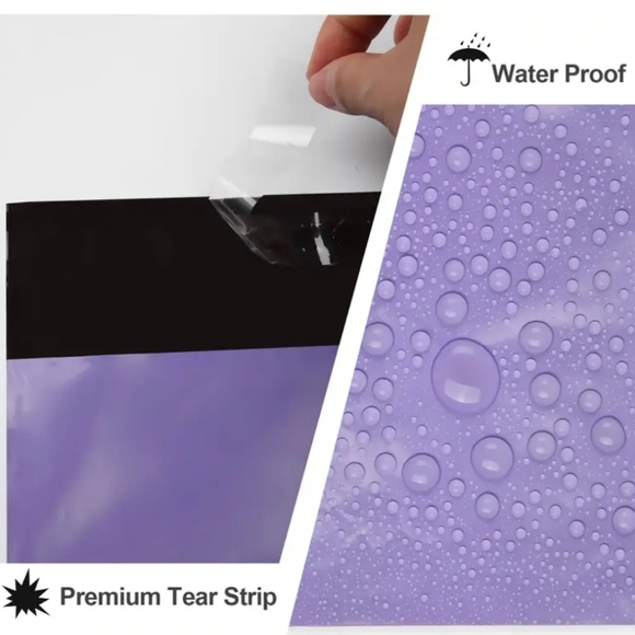 📬 25ct Purple Poly Mailers -Tearproof, Waterproof, Self Sealing 6" X 9" ☆》NEW《☆ - Picture 5 of 6